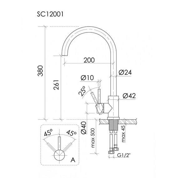 Смеситель для кухни Sancos Stainless SC12001SS - фото 9