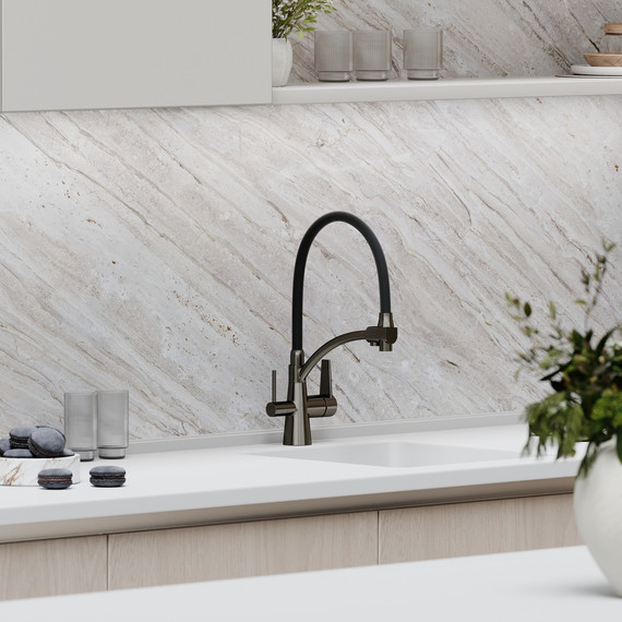 Смеситель для кухни Sancos Eri SC4001GG, сталь/черный - фото 3