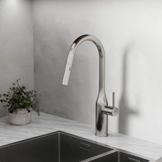 Смеситель для кухни Sancos Grand SC4002BNG, нержавеющая сталь - фото 4