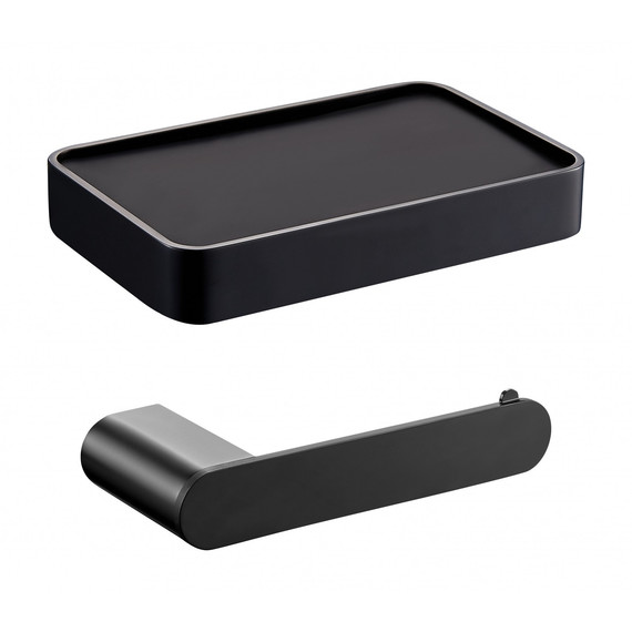 Держатель для туалетной бумаги Wonzon & Woghand Carbon WW-7726, цвет чёрный матовый - фото 