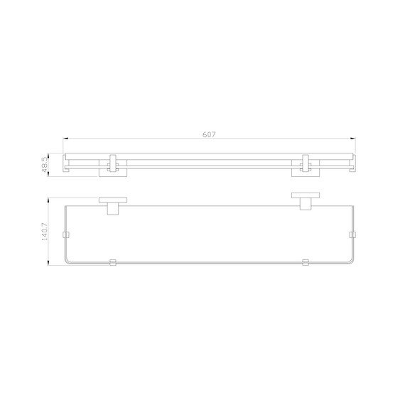 Стеклянная полка Wonzon & Woghand Flat WW-9727 - фото 4