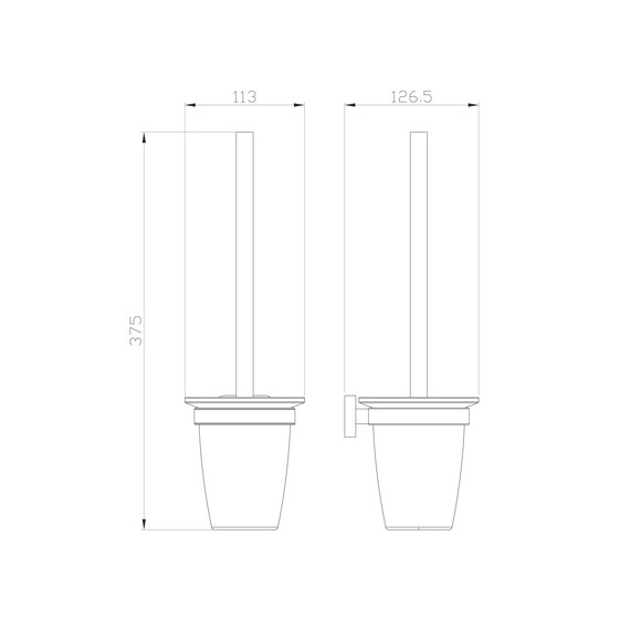 Ёршик для унитаза Wonzon & Woghand Graffity WW-9329-BN, цвет никель брашированный - фото 2
