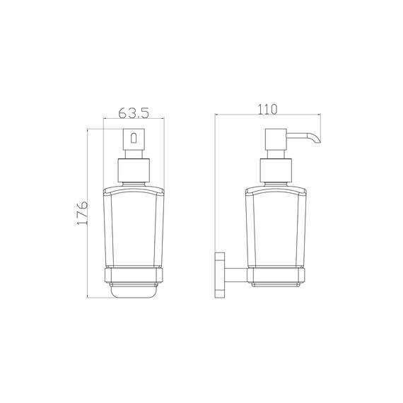 Дозатор для жидкого мыла Wonzon & Woghand Still WW-6633 - фото 3