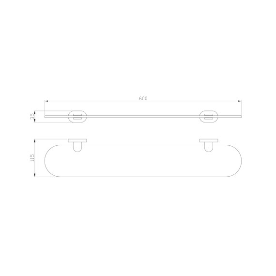 Стеклянная полка Wonzon & Woghand First WW-8427-LG, цвет золото глянцевое - фото 4
