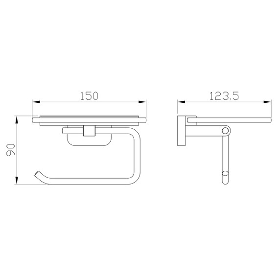 Держатель для туалетной бумаги Wonzon & Woghand Graffity WW-9326, цвет тёмный графит брашированный - фото 4