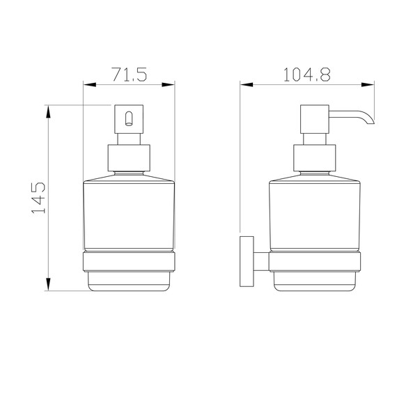 Дозатор для жидкого мыла Wonzon & Woghand Graffity WW-9333-BN, цвет никель брашированный - фото 2