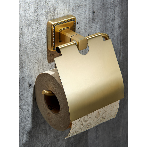 Держатель для туалетной бумаги Wonzon & Woghand Roma WW-7226, цвет бронза брашированная - фото 4