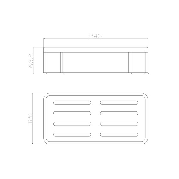 Полка Wonzon & Woghand WW-4131-BGM, цвет тёмный графит брашированный - фото 2