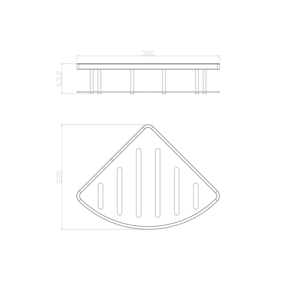 Полка угловая Wonzon & Woghand WW-4132-BG, цвет золото брашированное - фото 2