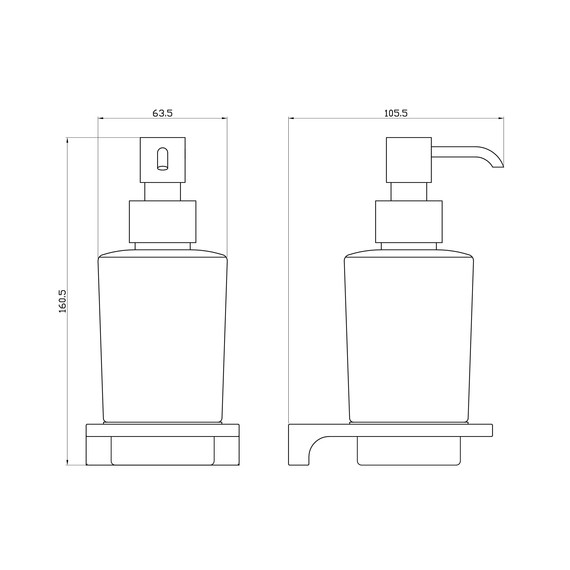 Дозатор для жидкого мыла Wonzon & Woghand Eclipse WW-9133-LG, цвет золото глянцевое - фото 4