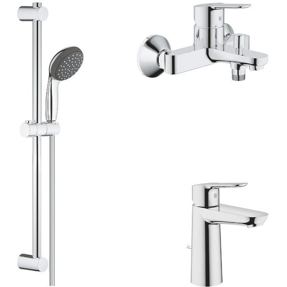 Набор смесителей 3 в 1 для ванны с коротким изливом Grohe Start Edge 120210 - фото 
