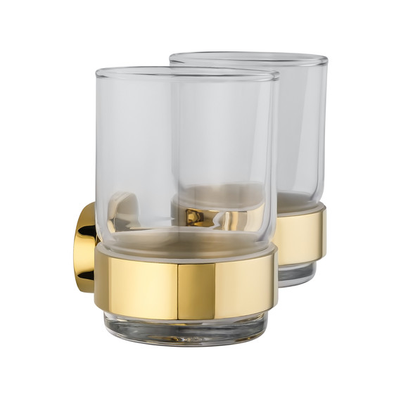 Стакан двойной для зубных щеток Wonzon & Woghand First WW-8428-LG, цвет золото глянцевое - фото 3