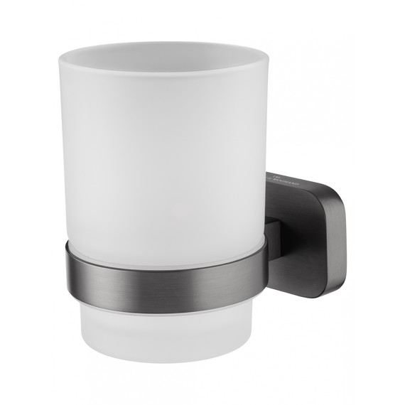 Стакан для зубных щеток Wonzon & Woghand Graffity WW-9321-BGM, цвет тёмный графит брашированный - фото 