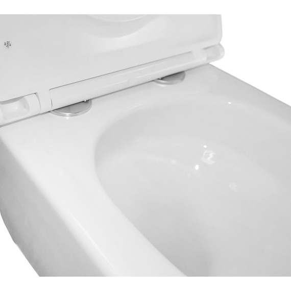 Унитаз подвесной безободковый Azario Terso AZ-092E-UQ3 (система смыва Торнадо) с тонкой крышкой микролифт - фото 7