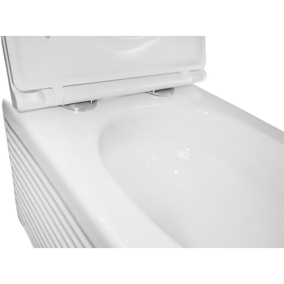 Унитаз подвесной безободковый Azario Luzio AZ-098-UQ (система смыва Торнадо) с тонкой крышкой микролифт - фото 8