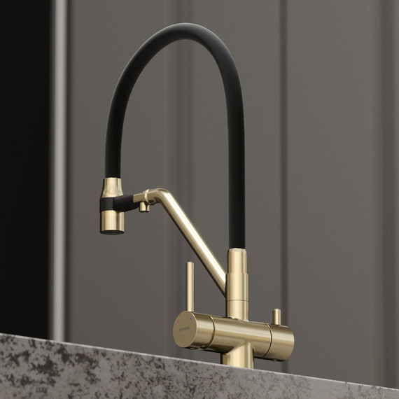 Смеситель для кухни Sancos Dora SC4003BG, золото/чёрный - фото 7