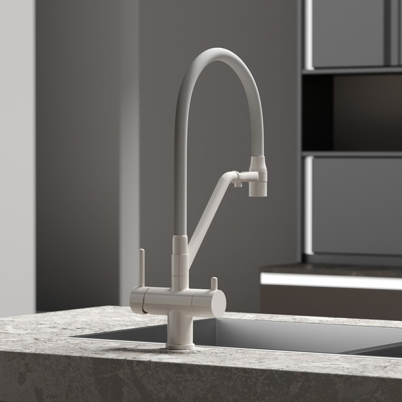 Смеситель для кухни Sancos Dora SC4003MW, матовый белый/белый - фото 7