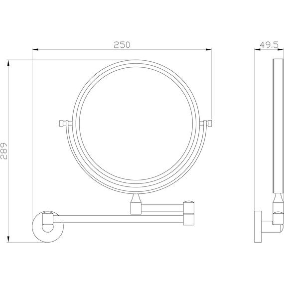 Зеркало косметическое настенное Wonzon & Woghand Easy WW-8158 - фото 4