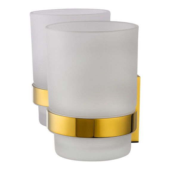 Стакан двойной для зубных щеток Wonzon & Woghand Polo WW-8928-DG, цвет золото глянцевое - фото 2