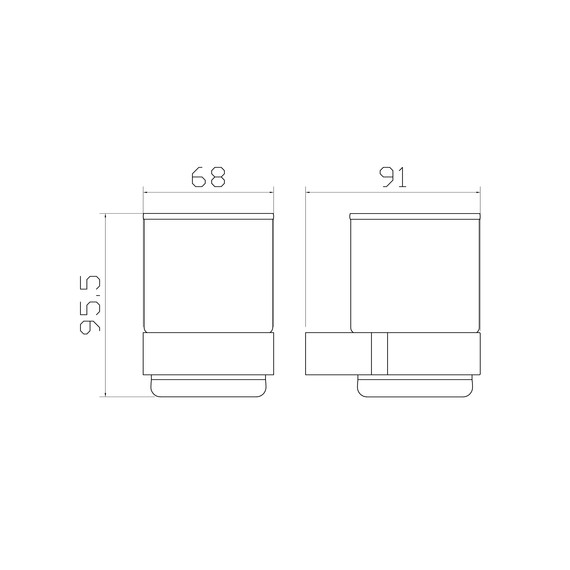 Стакан для зубных щеток Wonzon & Woghand Carbon WW-7721, цвет чёрный матовый - фото 2