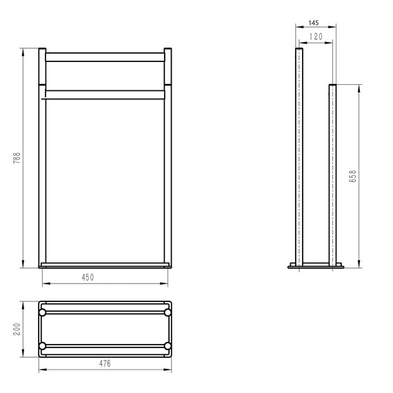 Полотенцедержатель Wonzon & Woghand WW-V4901-GM, цвет тёмный графит брашированный - фото 4