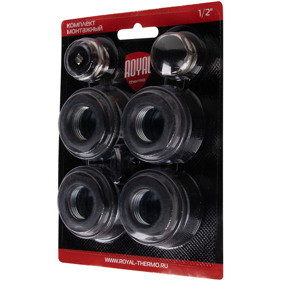 Набор присоединительный Royal Thermo 1"х1/2", чёрный - фото 7