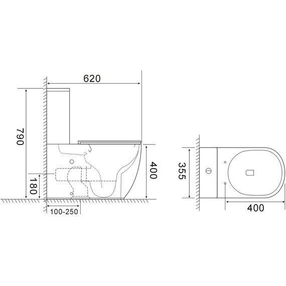 Унитаз-компакт безободковый Aquatek Optima Plus AQ4452-00 с тонкой крышкой микролифт (система смыва Торнадо) - фото 10