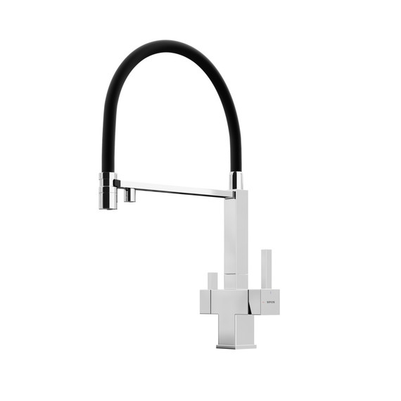 Смеситель для кухни Sancos Moro SC4006CH, хром/чёрный - фото 