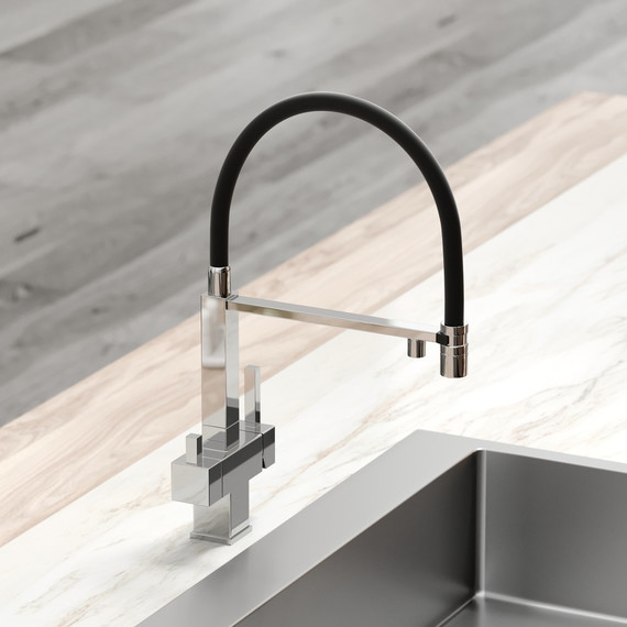 Смеситель для кухни Sancos Moro SC4006CH, хром/чёрный - фото 5
