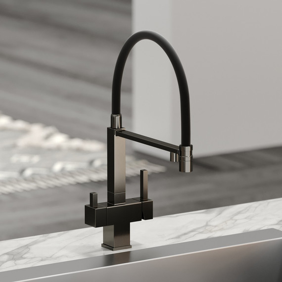 Смеситель для кухни Sancos Moro SC4006GG, вороненая сталь/чёрный - фото 3