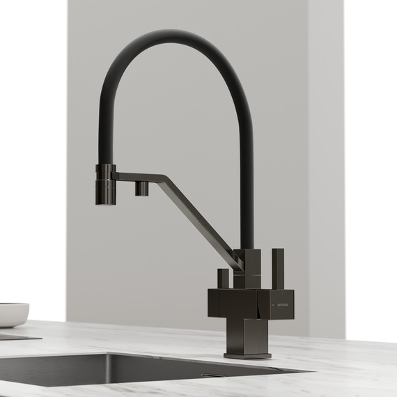 Смеситель для кухни Sancos Loro SC4007GG, вороненая сталь/чёрный - фото 5