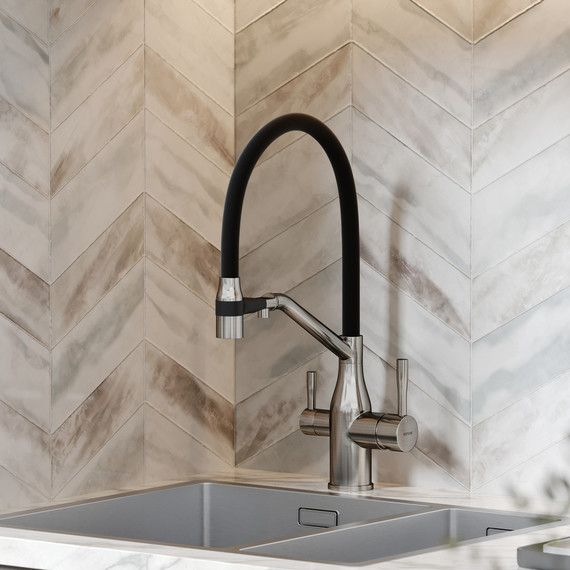 Смеситель для кухни Sancos Orta SC4008BN, никель/чёрный - фото 4