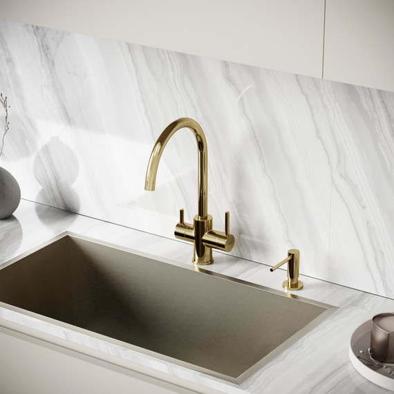 Смеситель для кухни Sancos Taper SC4012ZG, полированное золото - фото 5