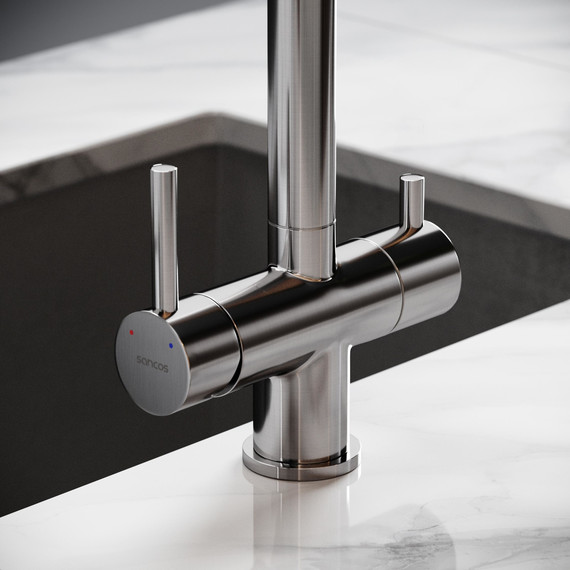 Смеситель для кухни Sancos Spin SC4015BN, брашированный никель - фото 6