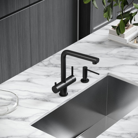 Смеситель для кухни Sancos Spin SC4015MB, чёрный матовый - фото 2