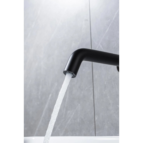 Смеситель для раковины настенный Allen Brau Priority 5.31030-31 (со скрытой частью) чёрный матовый - фото 6