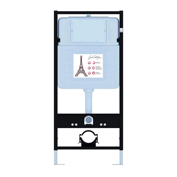 Инсталляция с подвесным безободковым унитазом Jacob Delafon Aleo E21731RU-CP, сиденье с тонкой крышкой микролифт - фото 2