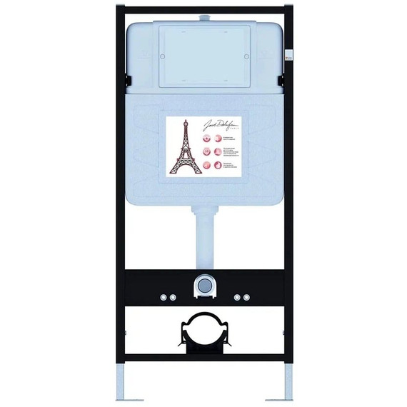 Инсталляция с подвесным безободковым унитазом Jacob Delafon Bastille EDAB103-BL, сиденье с тонкой крышкой микролифт - фото 2