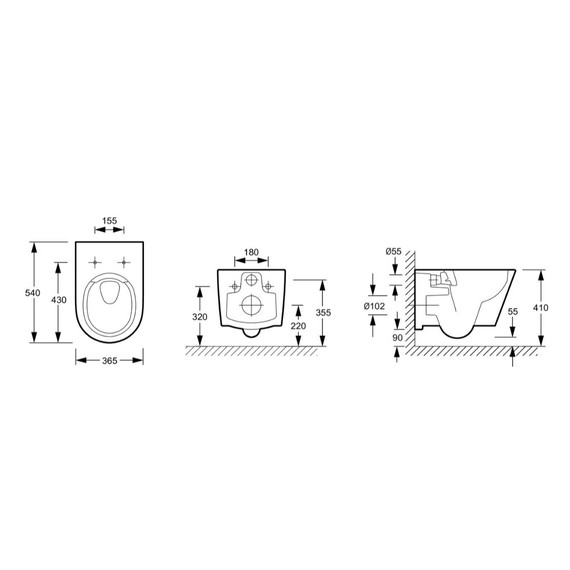 Инсталляция с подвесным безободковым унитазом Jacob Delafon Bastille EDAB103-BL, сиденье с тонкой крышкой микролифт - фото 6