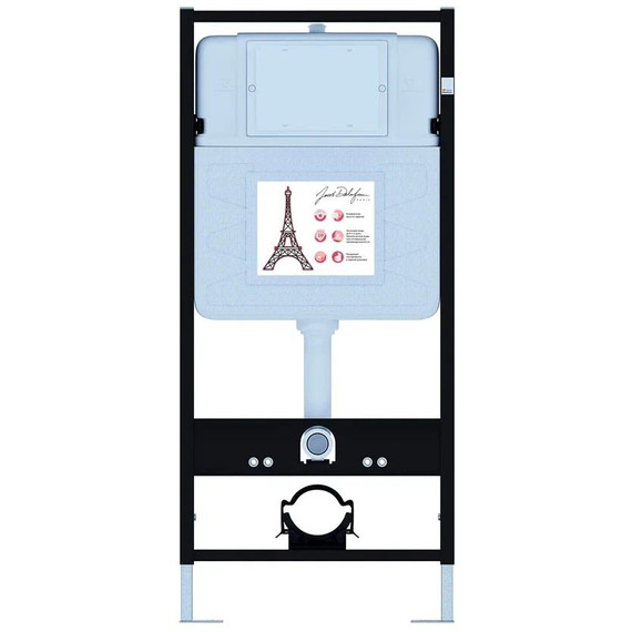 Инсталляция с подвесным безободковым унитазом Jacob Delafon Odeon Rive Gauche EDR103-CP, сиденье с тонкой крышкой микролифт - фото 2