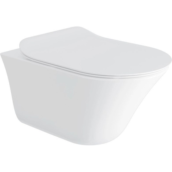 Инсталляция с подвесным безободковым унитазом Jacob Delafon Vive E28079RU-0, сиденье с тонкой крышкой микролифт - фото 3