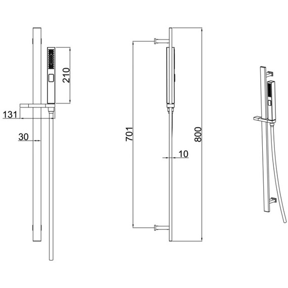 Душевой гарнитур Allen Brau Infinity 5.21013-00 - фото 6
