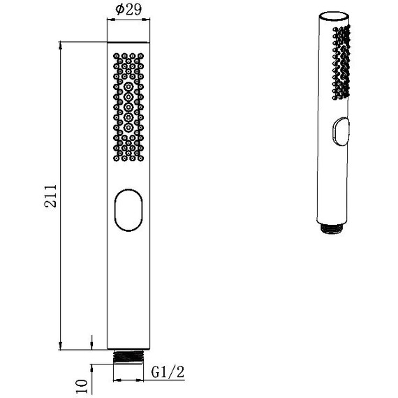 Ручной душ Allen Brau Priority 5.31A20-31, чёрный матовый - фото 3