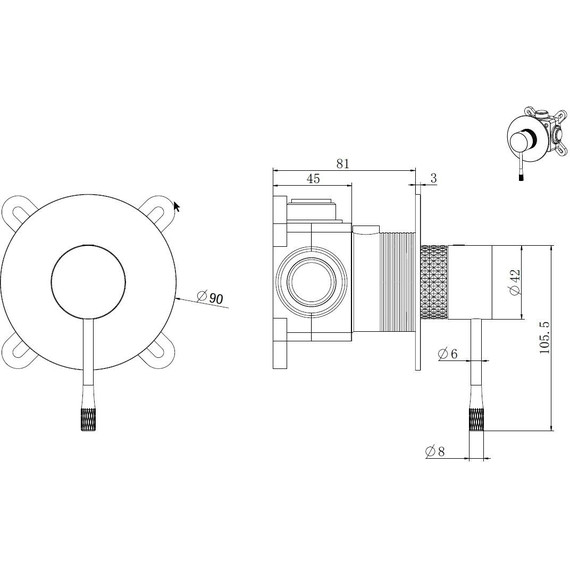 Смеситель для душа Allen Brau Priority 4.0 5.31C12-31 (со скрытой частью) чёрный матовый - фото 2