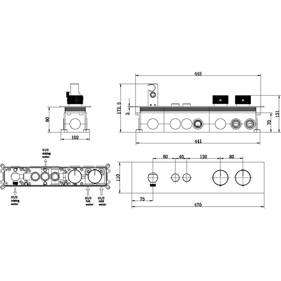 Смеситель для душа с термостатом Allen Brau Liberty 5.33010-00 (со скрытой частью) - фото 6