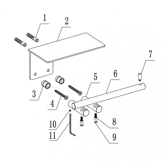 Держатель для туалетной бумаги ABBER Osten 316 AA1830BGG, цвет оружейная сталь брашированная - фото 3