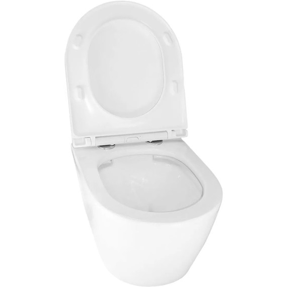 Инсталляция с подвесным унитазом комплект: Grohe Rapid SL 38772001 с подвесным безободковым унитазом Azario Uno AZ-2380 сиденье микролифт, крепление, кнопка смыва хром - фото 17