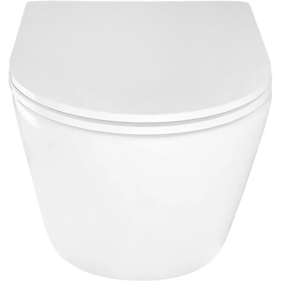 Инсталляция с подвесным унитазом комплект: Grohe Rapid SL 38772001 с подвесным безободковым унитазом Azario Uno AZ-2380 сиденье микролифт, крепление, кнопка смыва хром - фото 19