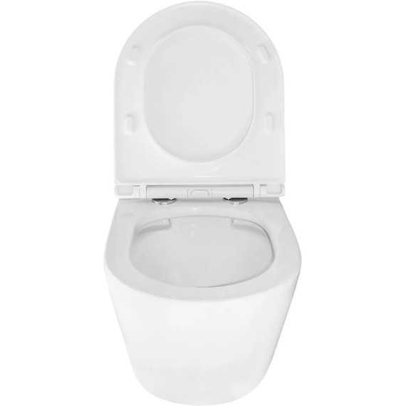 Инсталляция с подвесным унитазом комплект: Grohe Rapid SL 38772001 с подвесным безободковым унитазом Azario Uno AZ-2380 сиденье микролифт, крепление, кнопка смыва хром - фото 20