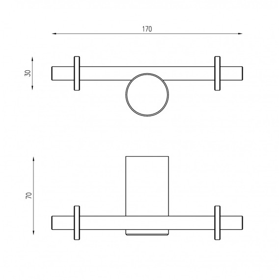 Двойной крючок ABBER Osten 316 AA1852BGG, цвет оружейная сталь брашированная - фото 2